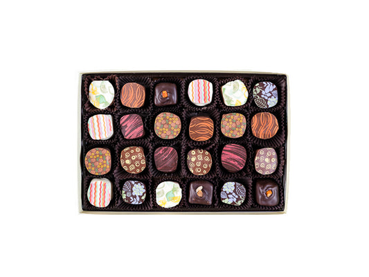 24pc Truffles: Passion Fruit, Raspberry, Key Lime, Banana, Mango, Pineapple, Orange, Pina Colada