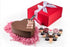 Milk chocolate Edible Heart - cheesecake, vanilla truffles, Oreos, dip pretzels, LOVE & small hammer