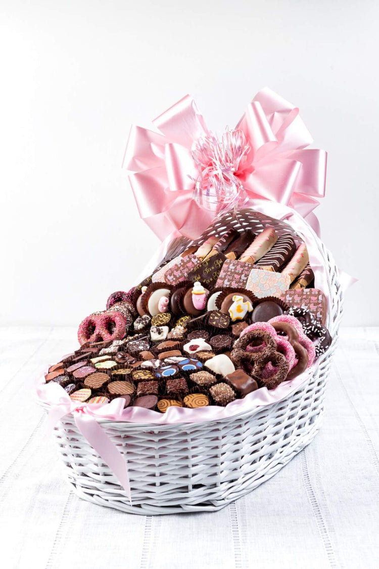 Large Baby Bassinet Of Chocolate Delights