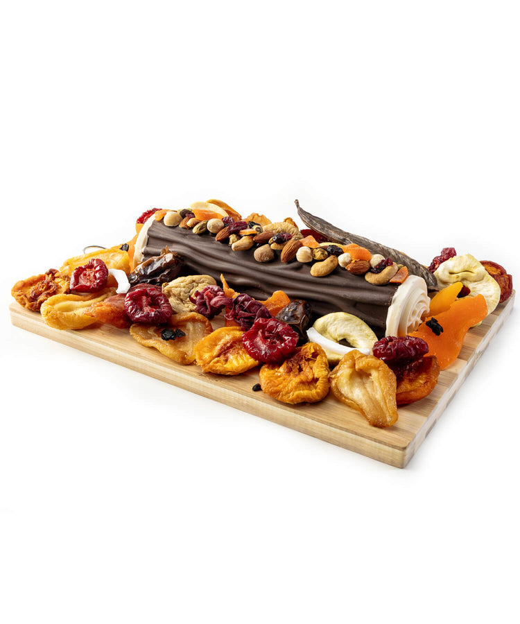 Praline Log with dried Fruits and Nuts