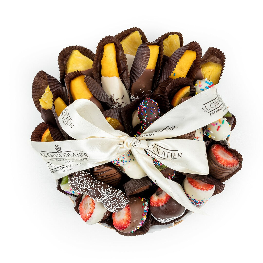 Chocolate Assorted Fruit Platter 10 inch