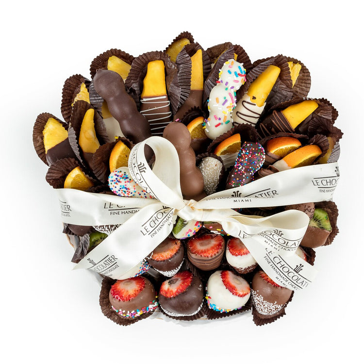 Chocolate Assorted Fruit Platter 12 inch