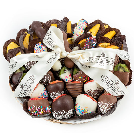 Chocolate Assorted Fruit Platter 12 inch