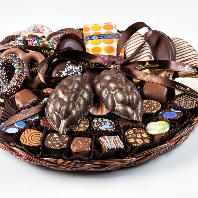 CHOCOLATE CHALLAH COMBO PLATTER -14 INCH