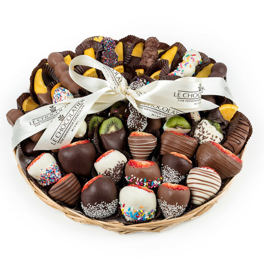 Chocolate Assorted Fruit Platter 14 inch