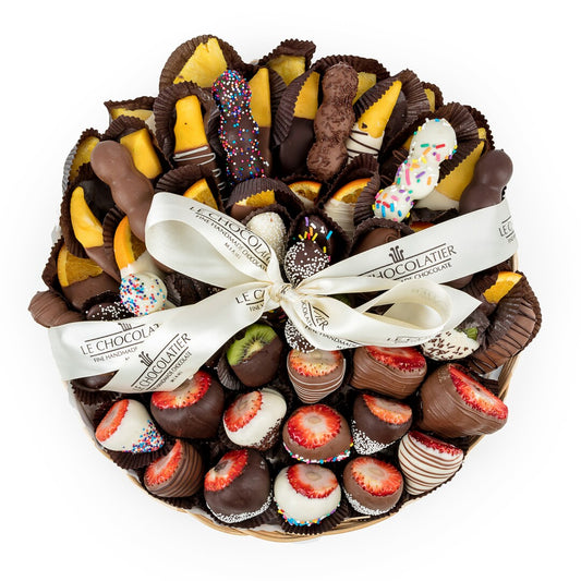 Chocolate Assorted Fruit Platter 14 inch