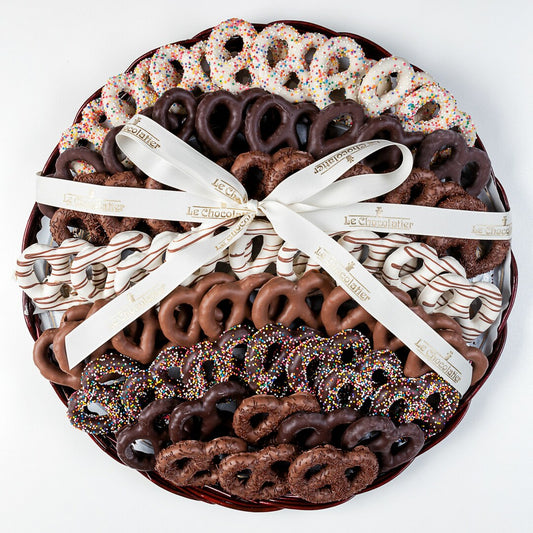 Chocolate Pretzel Platter - 18 inch round