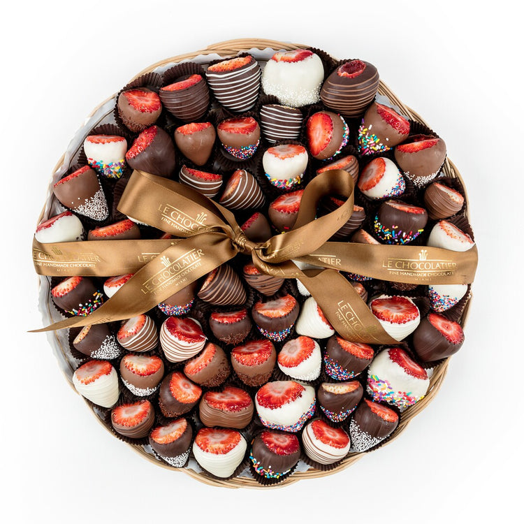 60 Piece Chocolate Dipped Strawberry Platter (Local Delivery Only)