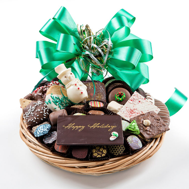 Christmas Holiday Celebration Basket - 12 Inch Round