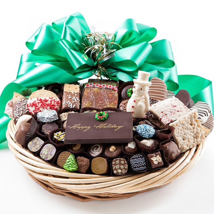 Christmas Holiday Celebration Basket - 16 Inch Round