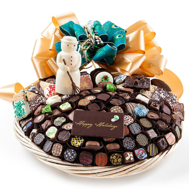 Christmas Holiday Celebration Basket - 18 Inch Round