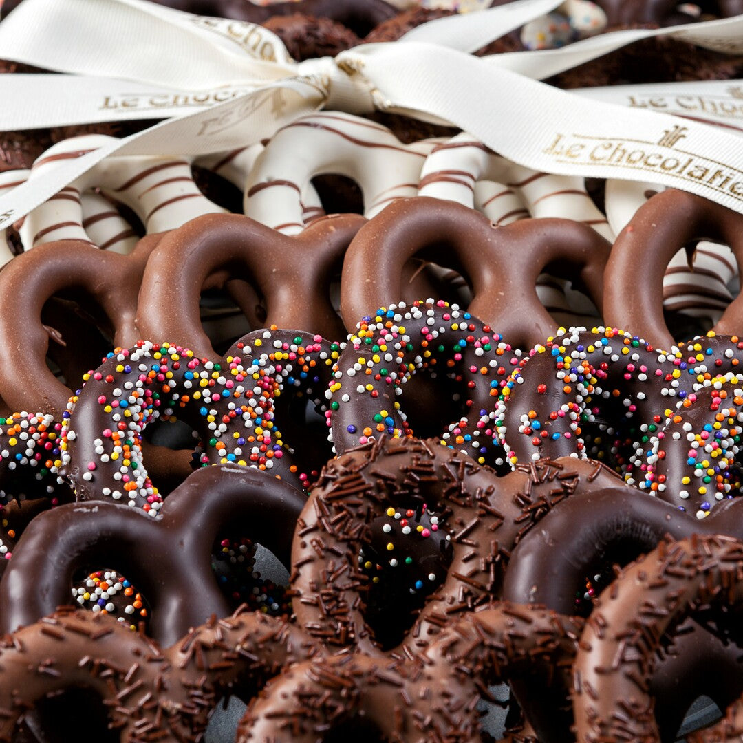 Chocolate Pretzel Platter - 10 inch round