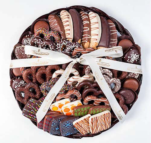 52 pc crunchy chocolate covered cookies, pretzels, & Oreos, dipped biscotti, & covered grahams