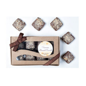 8 pc Viennese Almond Crunch Rich & crunchy dipped in milk chocolate & sprinkled with crushed almonds